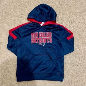 NFL Team Apparel New England Patriots Red and Blue Youth Hoodie